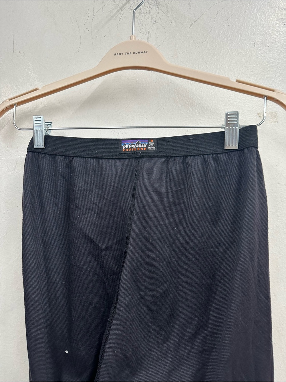Patagonia women’s capilene base layer bottoms black size medium made in USA Vtg